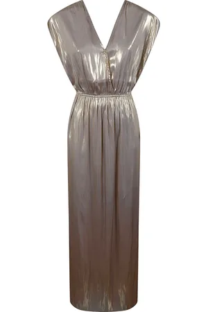 Zadig & Voltaire Maxi Dresses, female, , M, Gold Lurex Crepe Satin Dress