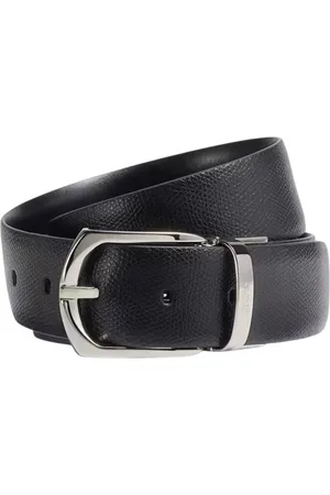 Ermenegildo Zegna Belts, male, , 115 CM, Leather Belt with Square Buckle