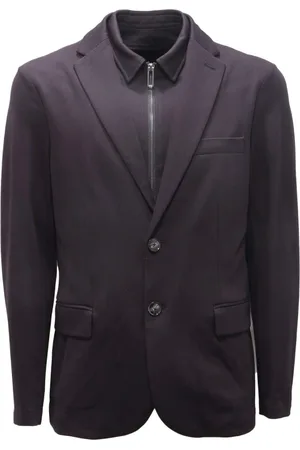 Emporio Armani Navy Elastic Jacket with Removable Front