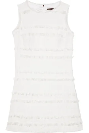 Luisa Cerano Short Dresses, female, , S, Fancy-Tweed Shift Dress with Fringe