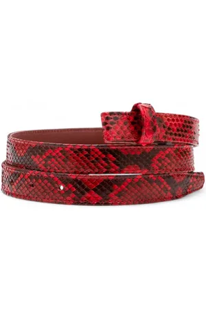CLARIS VIROT Belts, female, , M, Python Ruby Baby Belt