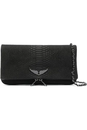 Zadig & Voltaire Cross Body Bags, female, , ONE SIZE, Rock Logo Shoulder Bag Faux Croc
