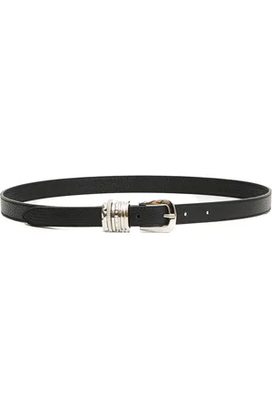 Orciani Belts, female, , 85 CM, Leather Belt with Silver Buckle