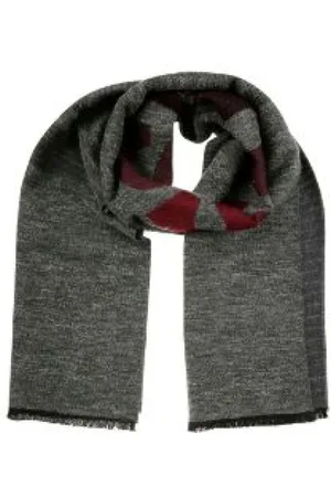 Missoni Winter Scarves, male, , ONE SIZE, Grey Bordeaux Scarf Sc12Wmu8693