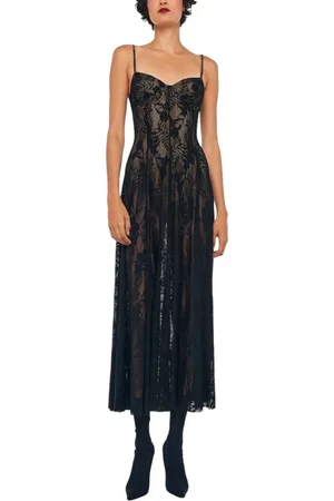 Norma Kamali Lace Midi Dress