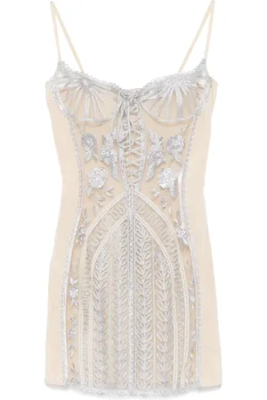 The Attico Silver Mini Dress