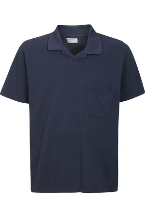 Universal Works Polo Shirts, male, , L, Short Sleeve Cotton Polo with Logo