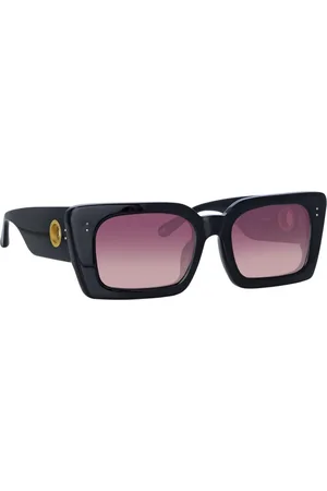 Linda Farrow Chic Rectangular Sunglasses with Zeiss Lenses