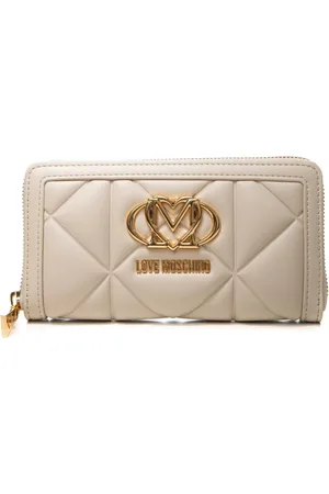 Moschino Wallets & Cardholders, female, , ONE SIZE, Quilted Wallet with Gold Logo