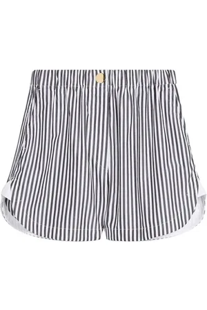 Sportmax Short Shorts, female, , M, Striped Cotton Shorts with Elastic Waist
