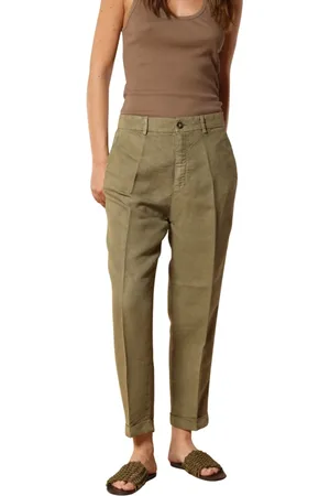 Masons Summer Chino Jogger Trousers in Sage