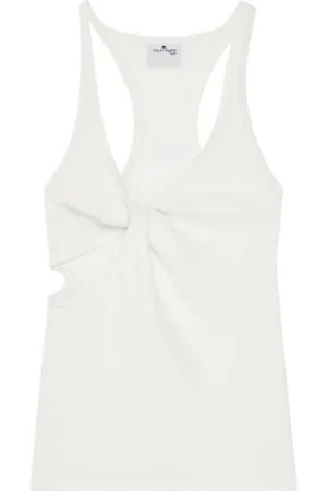 Courrèges Sleeveless Tops, female, , M, Tank Top with Twist Detailing
