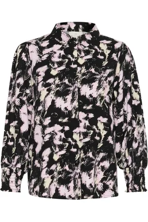 Kaffe Shirts, female, , M, Graphic Strokes Shirt Blouse