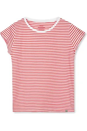Mads Norgaard T-Shirts, female, , XS, Striped Teasy Top & T-Shirt Fiery