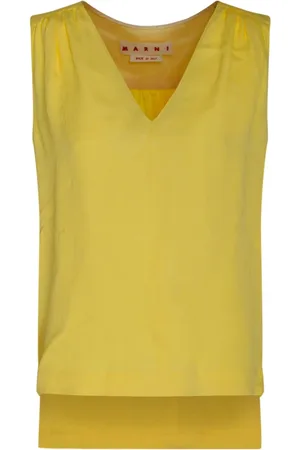 Marni Lemon Jacquard Ruched Top