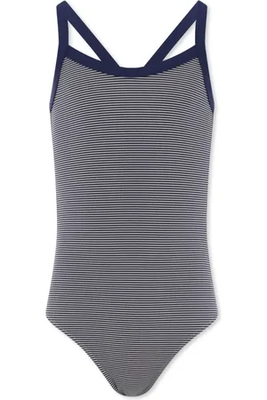 Petit Bateau Striped Square Neckline Swimsuit