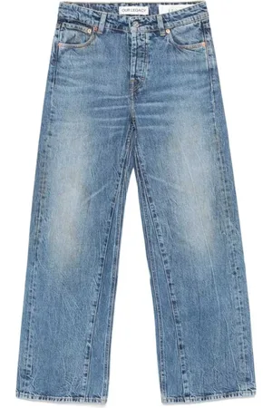 OUR LEGACY Straight Jeans, female, , W28, Vintage-Stain Washed Denim Wide Leg Jeans