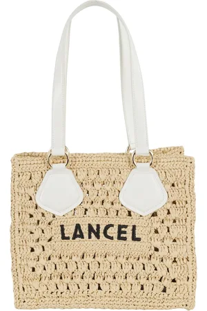 LANCEL Tote Bags, female, , ONE SIZE, Raffia Summer Bag with Leather Handles