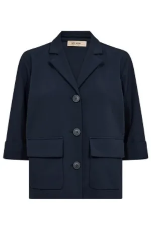 Mos Mosh Shirts, female, , M, Sophisticated Jacket Navy Box Fit