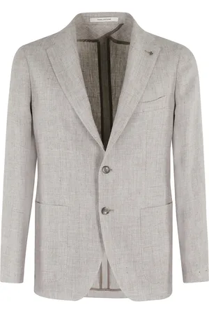 TAGLIATORE Jacket 1 Breast Linen Wool Mat Effects