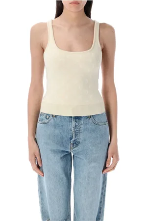 Marine Serre Sleeveless Tops, female, , M, Moon Jacquard Knit Top