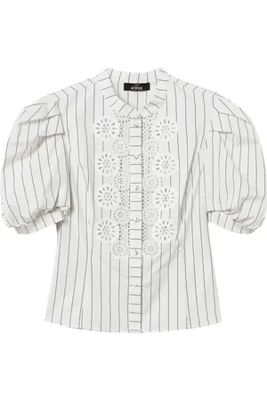 Twin-Set Shirts, female, , M, Vertical Stripe Pattern Crew Neck Shirt