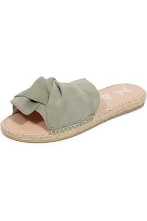 MANEBI Suede Knot Slippers Hamptons-Sage