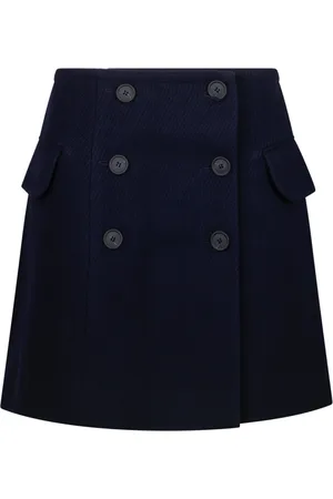 Maison Kitsuné Short Skirts, female, , S, Navy Wrap Skirt