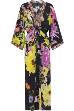 Camilla Maxi Dresses, female, , S, Peaceful Drawcord Detail Silk Dress