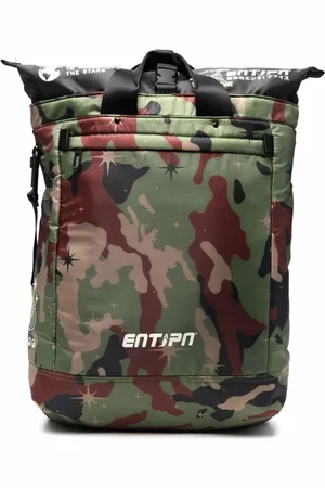 ENTERPRISE JAPAN Backpacks, male, , ONE SIZE, Camouflage Bucket Backpack Marrone E Verde