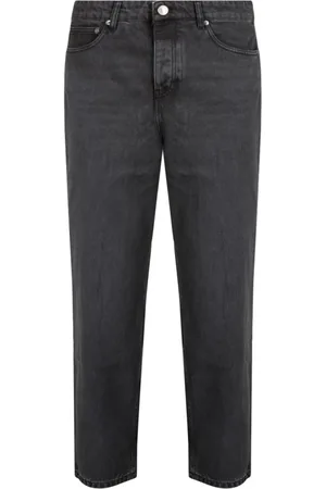 Ami Straight Jeans, male, , W32, Logo Patch Denim Jeans