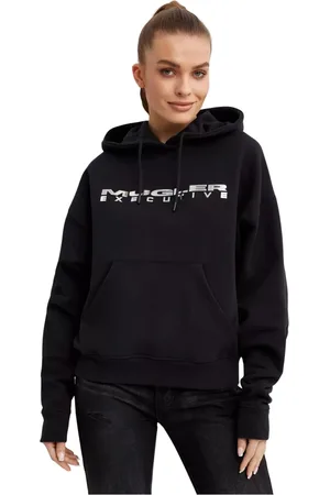 MUGLER Hoodies, female, , S, Hoodie with Silver Logo