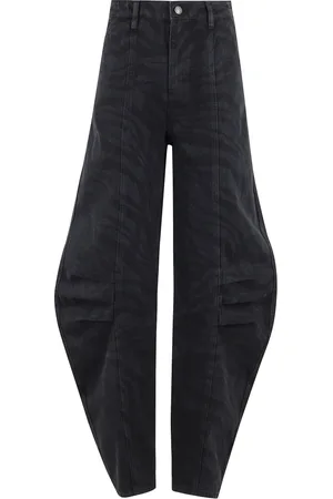 ROTATE Loose-fit Jeans, female, , 2XS, Twill Cargo Trousers with Zebra Pattern