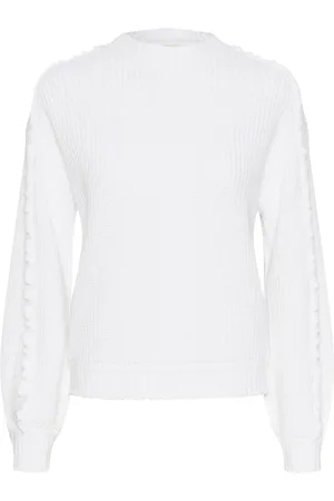 Kaffe Cozy Knit Pullover with Curled Details