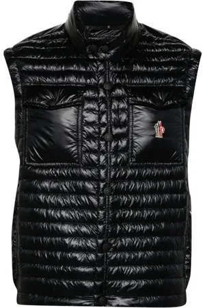 Moncler Vests, male, , M, Quilted Down Vest with Reflective Details