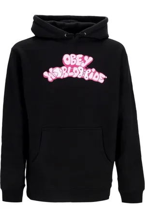 Obey Hoodies, female, , L, Butterfly Basic Hooded Fleece Sweatshirt