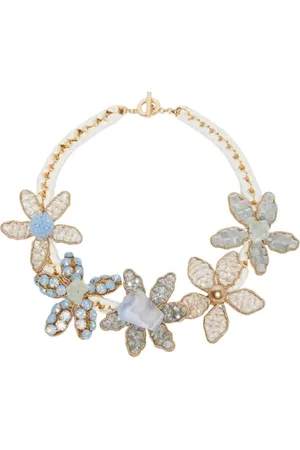 MARELLA Necklaces, female, , ONE SIZE, Embroidered flower necklace with beads