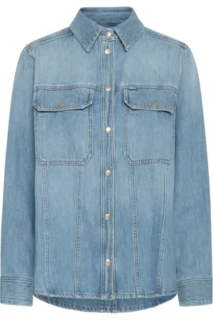 Ball Denim Shirts, female, , XS, Denim Shirt with Large Chest Pockets