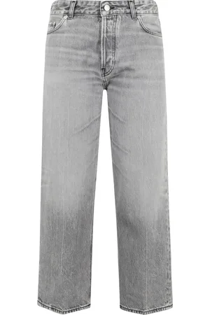 haikure Grey Cropped Wide Leg Jeans