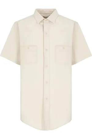 Maison Margiela Short Sleeve Shirts, male, , XL, Cotton Shirt with Collar and Pockets