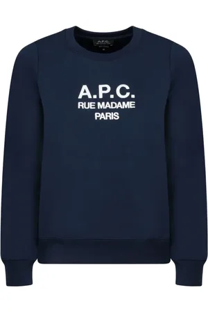 A.P.C. Sweatshirts, female, , S, Marine Sweatshirt with Logo Embroidery
