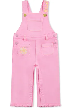 Billieblush Jumpsuits, unisex, , 9 M, Cotton Dungarees with Embroidered Flowers