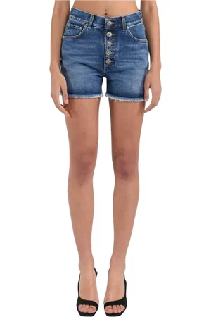 Dondup Denim Shorts, female, , W28, Stella Bot Jeweled Shorts