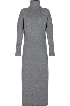 Golden Goose Melange Grey Long Dress with Double Star