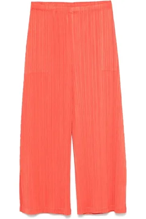Issey Miyake Elasticated Waistband Cropped Leg Trousers