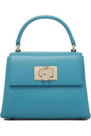 Furla Turquoise Mini Hand Bag with Twist-Lock