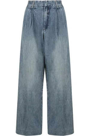 ZIMMERMANN Wide Jeans, female, , 2XS, Illustration Denim Straight Leg Pant