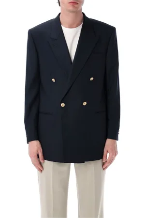 Sunflower Blazers, male, , L, Navy Double Breasted Club Blazer