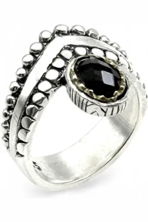Jalan Jalan Rings, female, , 54 MM, 925 Silver Onyx Ring
