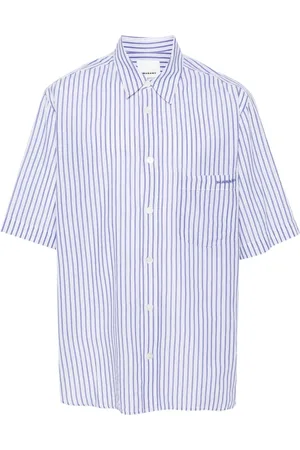 Isabel Marant Short Sleeve Shirts, male, , L, Striped Cotton Shirt
